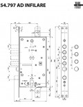 MOTTURA 54.797 SERRATURA PLURISISTEMA DOPPIA MAPPA ANTIDECODUE PIU' CILINDRO EUROPEO