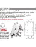 MOTTURA 89589ALM SERRATURA RICAMBIO ALLMET DOPPIO CILINDRO CHIAVISTELLI PROLUNGATI